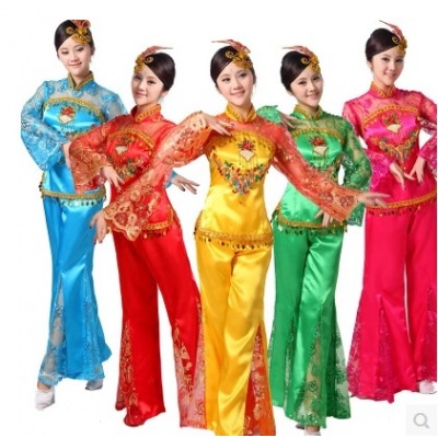 舞蹈服民族舞蹈秧歌服民族舞广场舞蹈服装