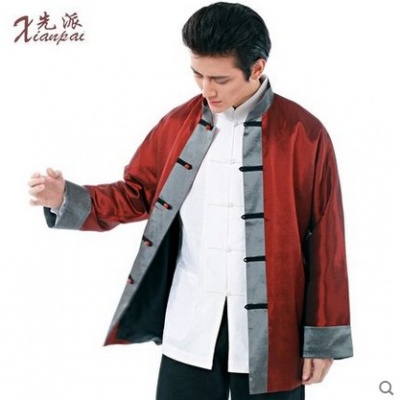 唐装男长袖红色高档宴会新中式