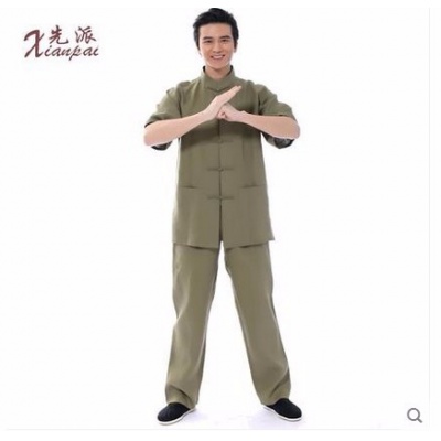 中式男装亚麻原创中国风男装半袖衬衣裤子