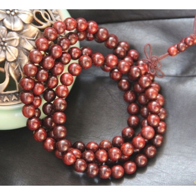 高密度小叶紫檀108颗佛珠手串 明清老家具料