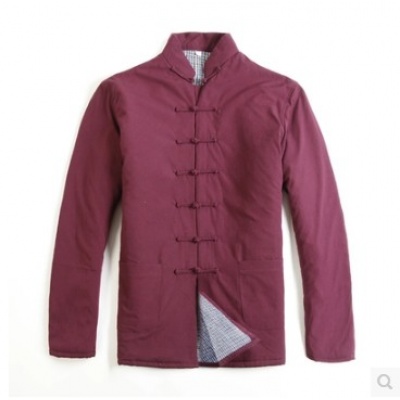 中式 纯棉老粗布内加棉唐装