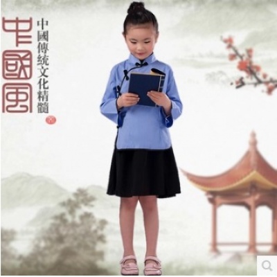 古装汉服民国学生装五四青年装全棉