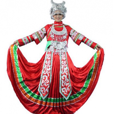 苗族盛装 新娘礼仪服装 民族舞蹈演出服饰