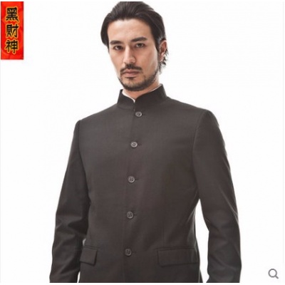 中式立领西装男时尚唐装