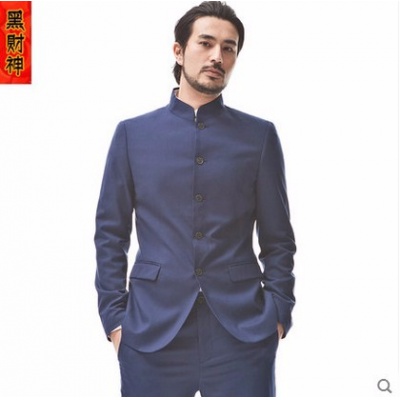 中式立领西装男时尚唐装