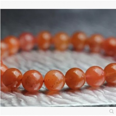 天然原矿南红玛瑙 9mm串珠22颗 手串圆珠冰粉红
