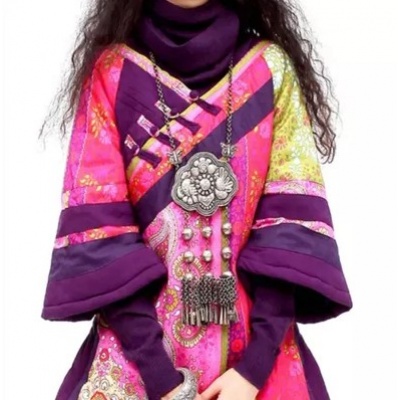 独特多层原创民族风复古苗银锁厚重项链