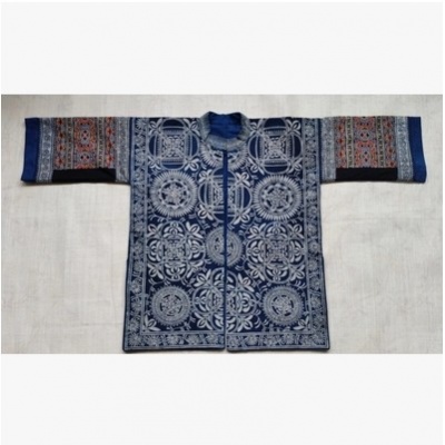 贵州手工蜡染民族服饰( 数纱绣)蜡染刺绣上衣 X-260