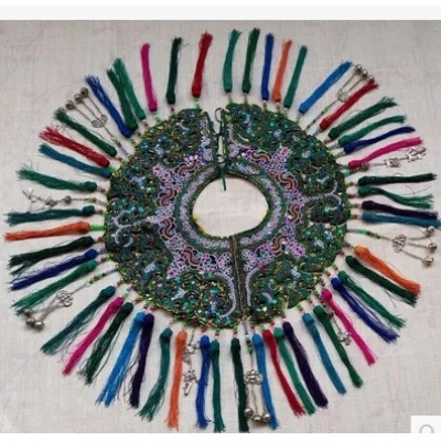 贵州苗族纯手工老绣披肩民族绣花披肩x-50