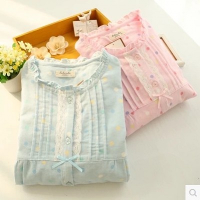 睡衣柔软纯棉绒布全棉 长袖居家服