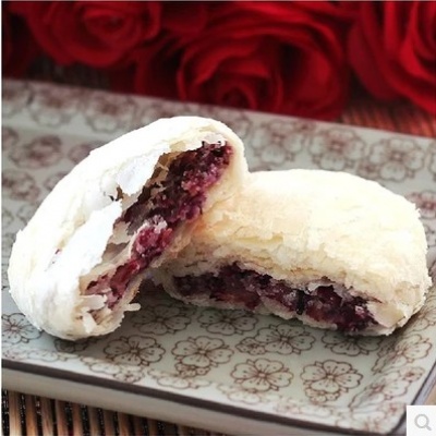 少数民族特色小吃 传统小吃 糕点 白玉玫瑰鲜花饼40g