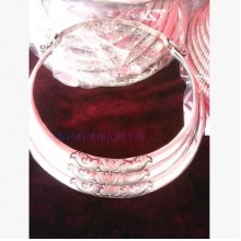 双鱼三层项圈 苗银老银民族风雕刻刻花