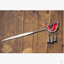 手工苗银苗绣喇叭流苏民族风发簪