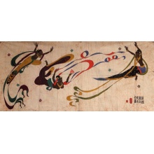 名称:飞天 手绘蜡染画 布艺壁挂画 工艺品 客厅装饰品