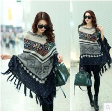 春秋款粗针时尚韩版百搭披肩 淑女显瘦大码毛衣