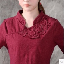 秋装立体绣花 长袖衬衫女中国风复古中式修身百搭衬衫女长袖上衣